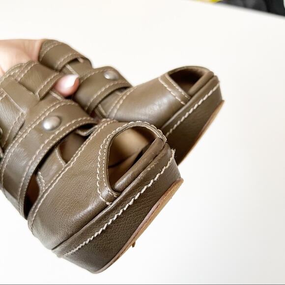 Boutique 9 Platform Leather Strappy Buckle Open Toe Chunky Heels 7.5 - Picture 8 of 10